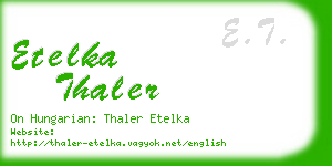 etelka thaler business card